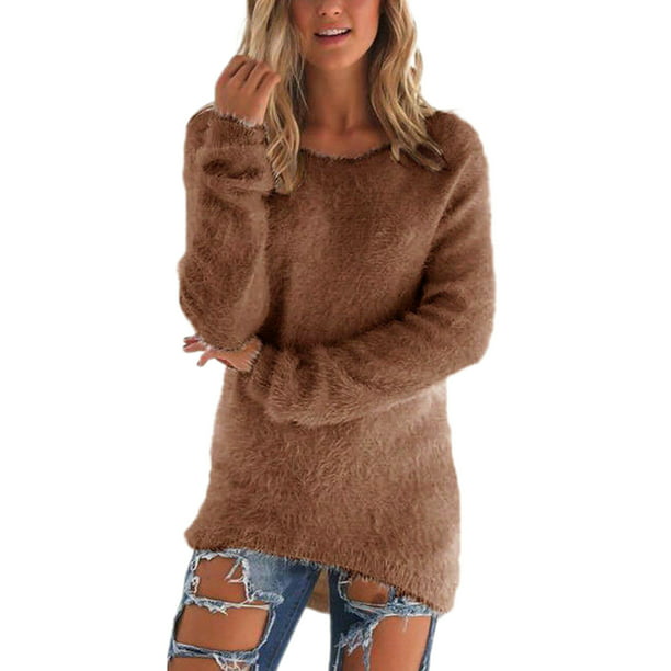 ❤️Womens Zip Pullover Jumper Long Sleeve Sweater Ladies Winter Warm Knitted Tops